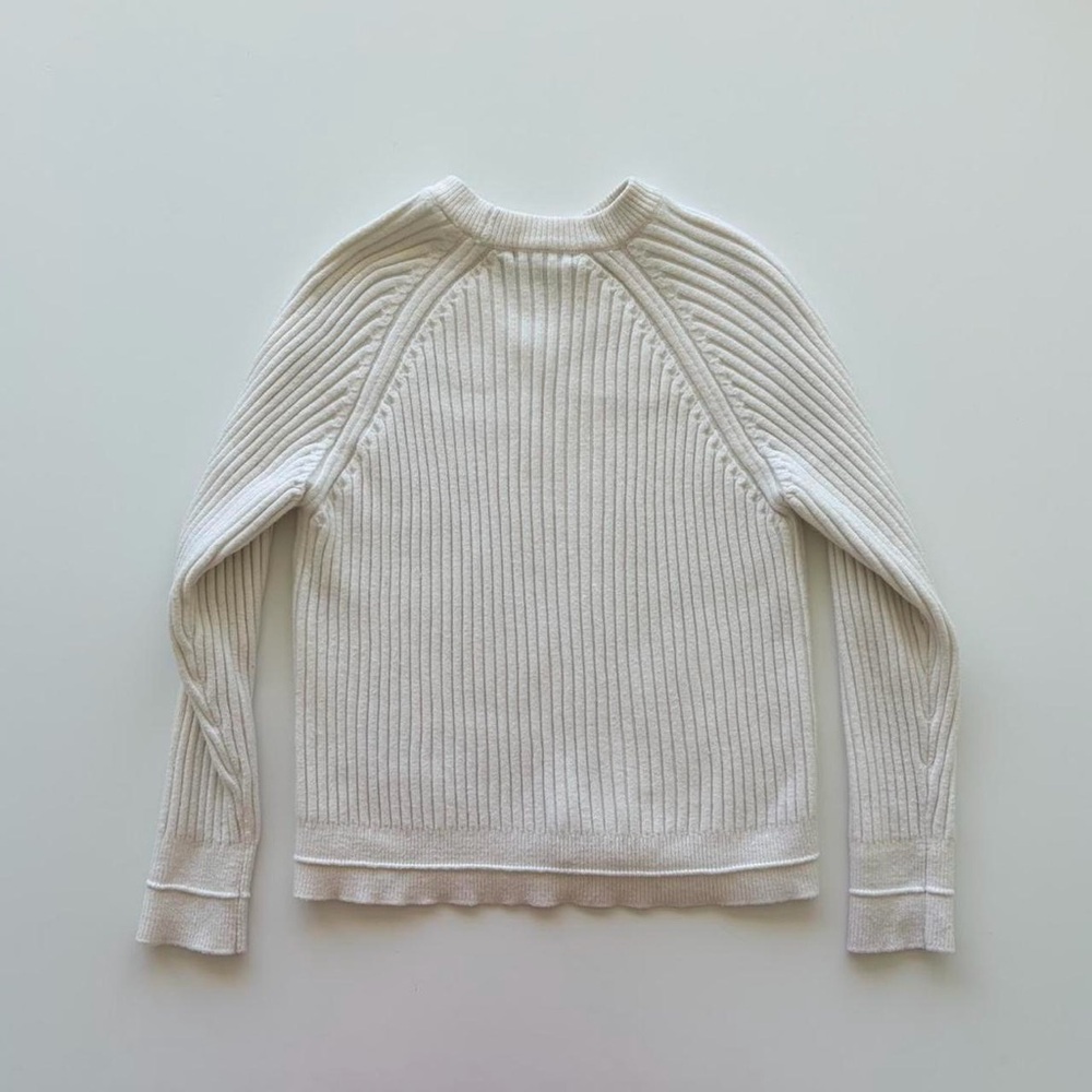 Mango Cream Ribbed Crew Neck Sweater - Picture 2 of 4
